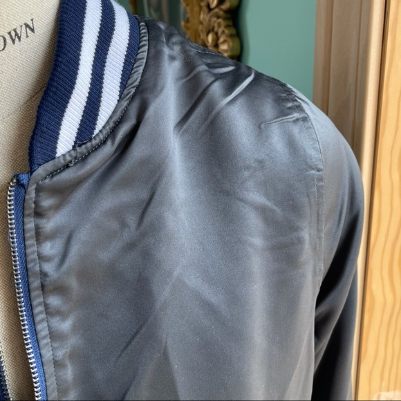 Del Toro, New, Men, Satin Bomber Reversible Jacket - Picture 11 of 13